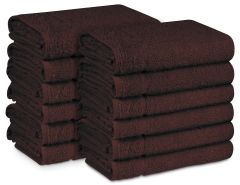 100% Cotton Towels Brown Double-stitched 16