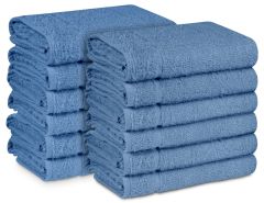 100% Cotton Towels Sky Blue Double-stitched 16