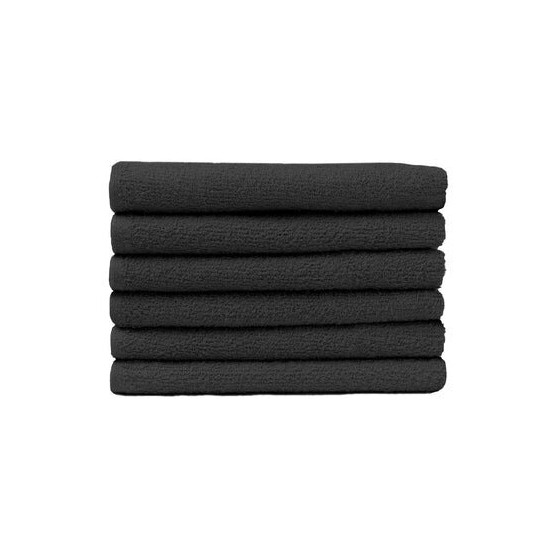 100% Cotton Towels Dark Grey Bleach Guard, 12pc/pack