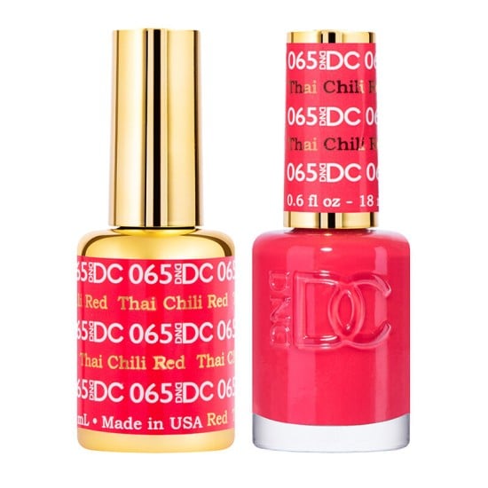 DND DC Pure Gel Polish Set #65 Thai Chili Red, 0.5 fl oz 