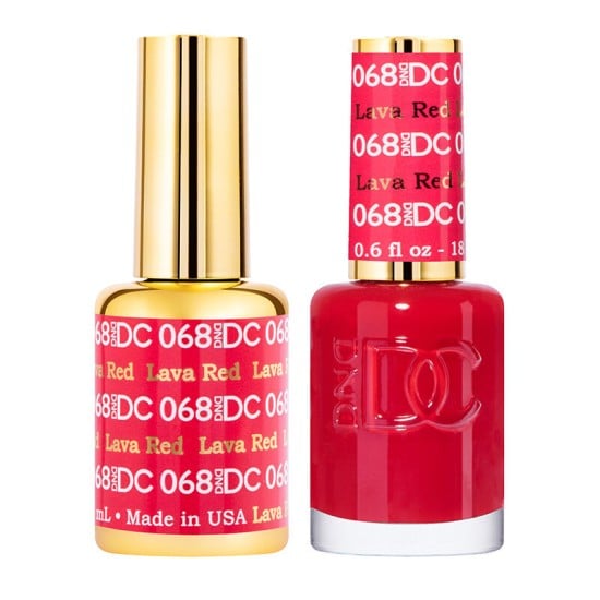 DND DC Pure Gel Polish Set #68 Lava Red, 0.5 fl oz 