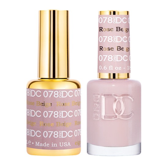 DND DC Pure Gel Polish Set #78 Rose Beige, 0.5 fl oz 