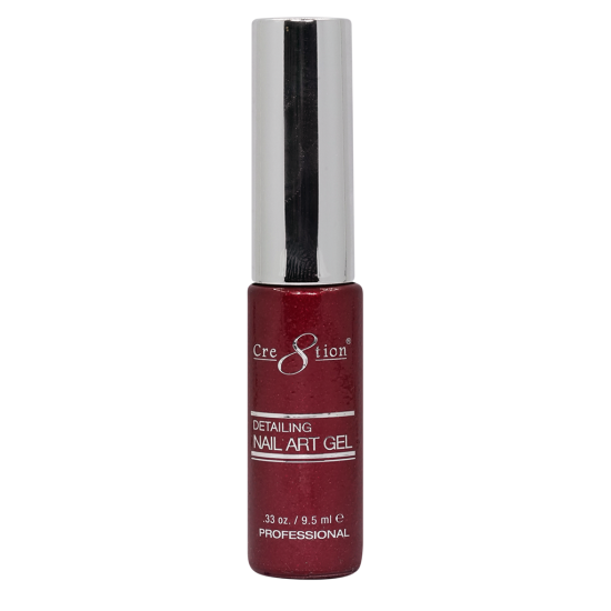 Cre8tion Nail Striper Gel #28 Red Glitter 0.33 fl oz