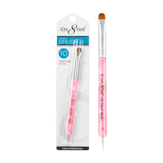 Cre8tion French Brush Synthetic With Dot Tool Size #10
