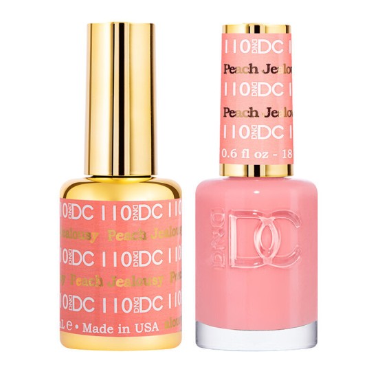DND DC Pure Gel Polish Set #110 Peach Jealousy, 0.5 fl oz 