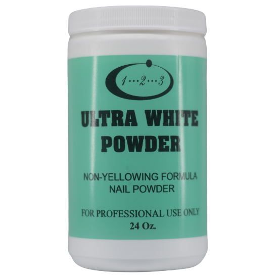 1-2-3 Acrylic Powder Ultra White 24oz