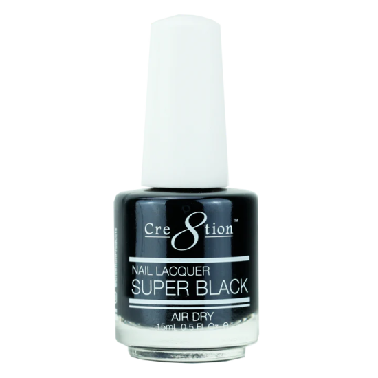 Cre8tion Super Black Polish 0.5 fl oz