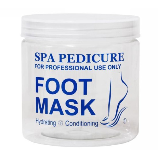 Empty Printed Foot Mask Jar