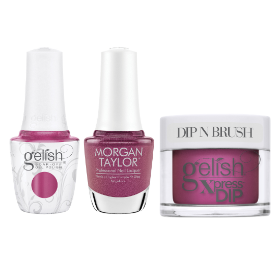 Gelish Dip, Gel, Polish Trio #557 Sipping On Serenity, 3pc Bundle