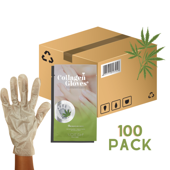 Voesh Collagen Gloves Cannabis Sativa Seed Oil, 100pc Case