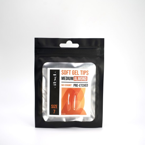 IBD Soft Gel Tips Almond Medium Size 7 Refill Tips
