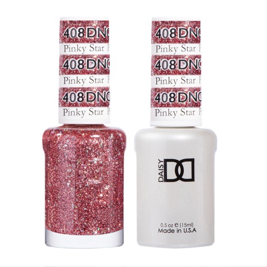 DND Gel Polish Set #408 Pinky Star, 0.5 fl oz