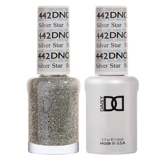 DND Gel Polish Set #442 Silver Star, 0.5 fl oz