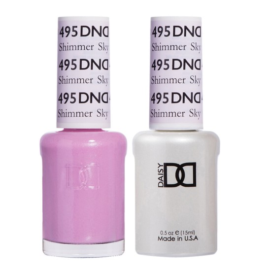 DND Gel Polish Set #495 Shimmer Sky, 0.5 fl oz