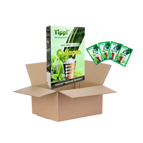 Tippi 4-in-1 Collagen Pedi Kit One Mint Julep 50pc