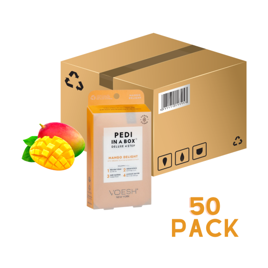 Voesh Pedi In A Box Mango Delight 4 Step, 50pc Case