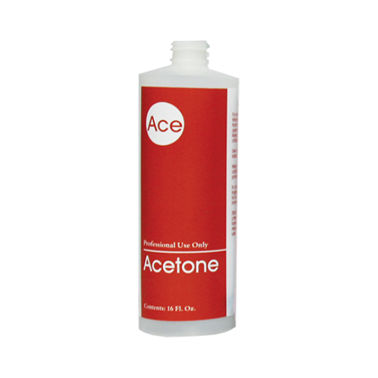 Printed Plastic Empty Bottle Acetone 16oz w/twist cap