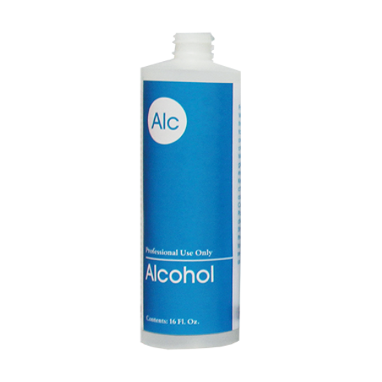 Printed Plastic Empty Bottle Alcohol 16oz w/twist cap