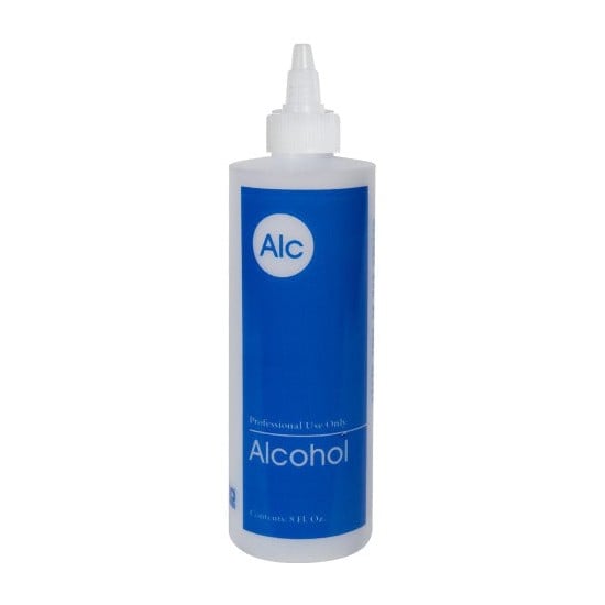 Printed Plastic Empty Bottle Alcohol 8oz w/twist cap