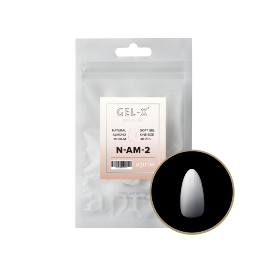 APRÉS Gel-X® Ombre Natural Almond Medium Refill Bag-2