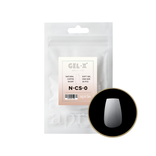 APRÉS Gel-X® Ombre Natural Coffin Short Refill Bag-0