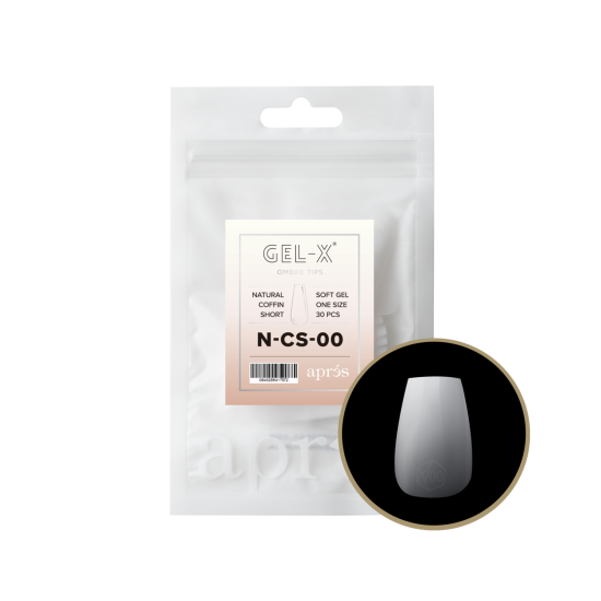 APRÉS Gel-X® Ombre Natural Coffin Short Refill Bag-00