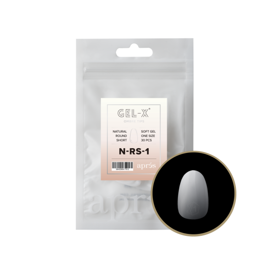 APRÉS Gel-X® Ombre Natural Round Short Refill Bag-1