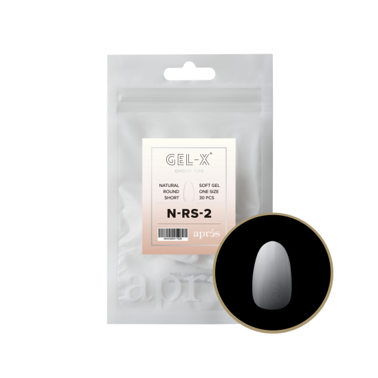 APRÉS Gel-X® Ombre Natural Round Short Refill Bag-2