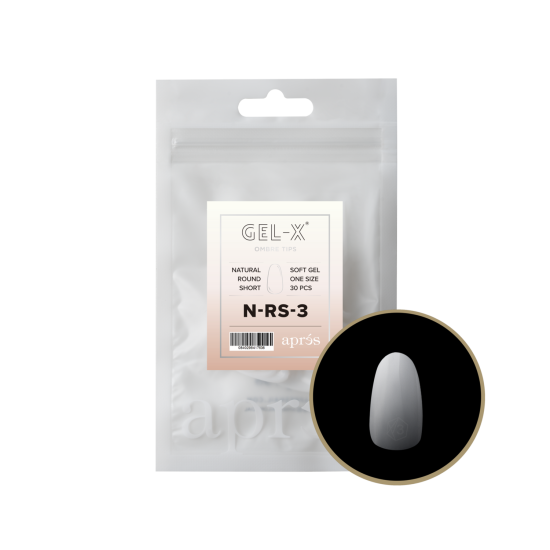APRÉS Gel-X® Ombre Natural Round Short Refill Bag-3