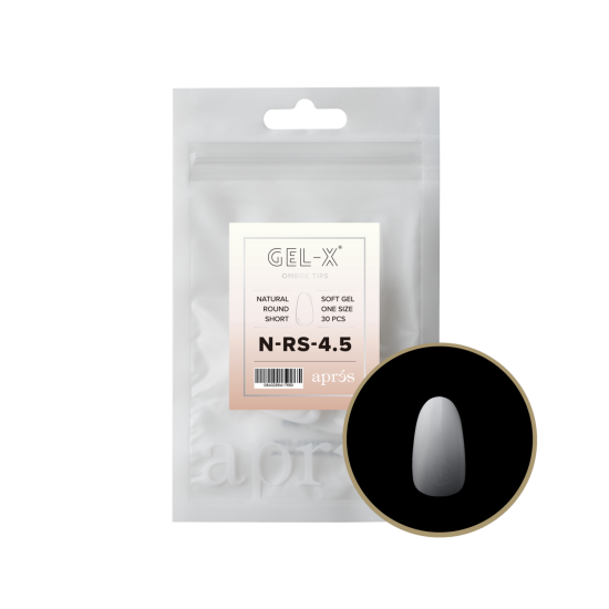 APRÉS Gel-X® Ombre Natural Round Short Refill Bag-4.5