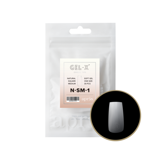 APRÉS Gel-X® Ombre Natural Square Medium Refill Bag-1