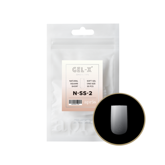APRÉS Gel-X® Ombre Natural Square Short Refill Bag-2