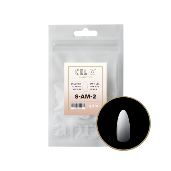 APRÉS Gel-X® Ombre Sculpted Almond Medium Refill Bag-2