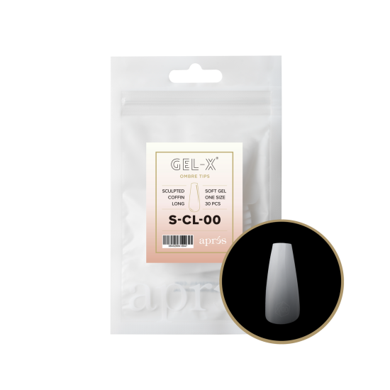 APRÉS Gel-X® Ombre Sculpted Coffin Long Refill Bag-00