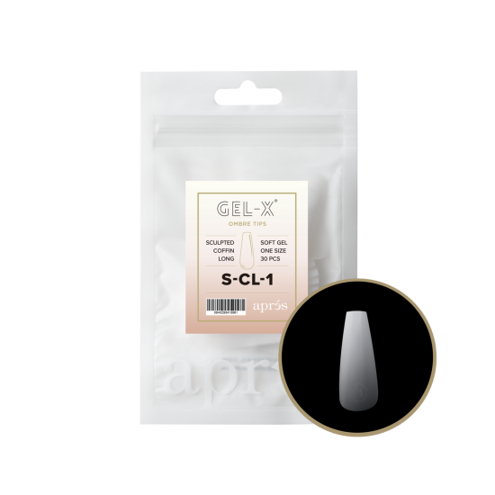 APRÉS Gel-X® Ombre Sculpted Coffin Long Refill Bag-1