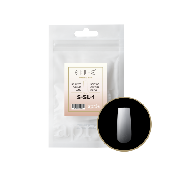 APRÉS Gel-X® Ombre Sculpted Square Long Refill Bag-1