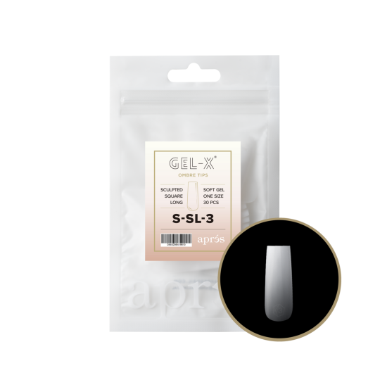 APRÉS Gel-X® Ombre Sculpted Square Long Refill Bag-3