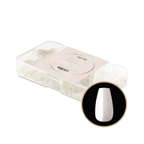 APRÉS  Gel-X Neutrals Natural Whitney Coffin Short, 150pc