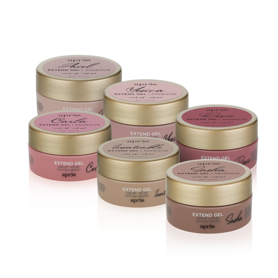 APRÉS  Color Extend Gel in Jar Set, 6pc Bundle