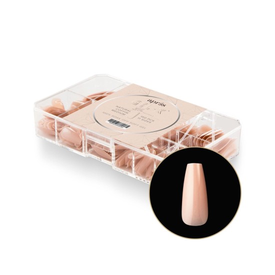 APRÉS Gel-X Neutrals Lila Natural Coffin Medium, 150pc 