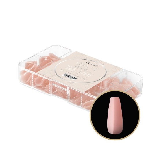 APRES Gel-X® Neutrals Natural Margot Coffin Medium 150pcs