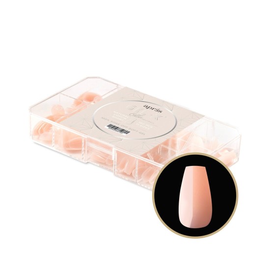 APRES Gel-X® Neutrals Natural Chloe Coffin Short 150pcs