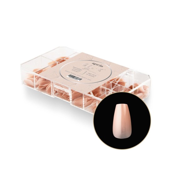 APRÉS Gel-X Neutrals Lila Natural Coffin Short, 150pc