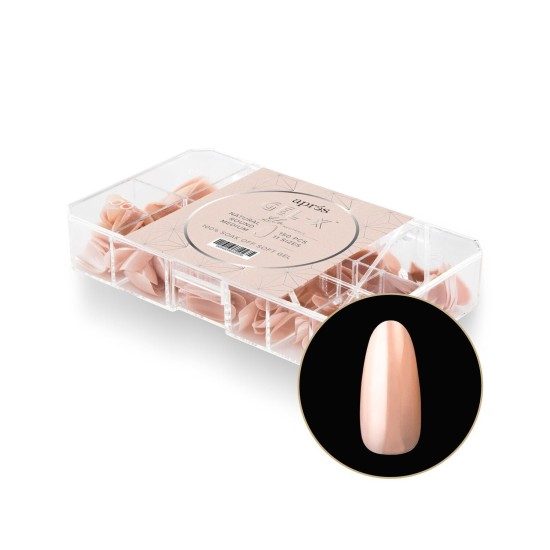 APRÉS Gel-X Neutrals Lila Natural Round Medium, 150pc