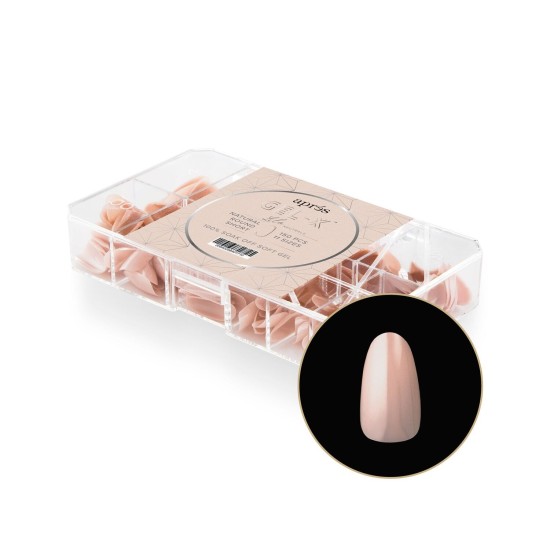 APRÉS Gel-X Neutrals Lila Natural Round Short, 150pc