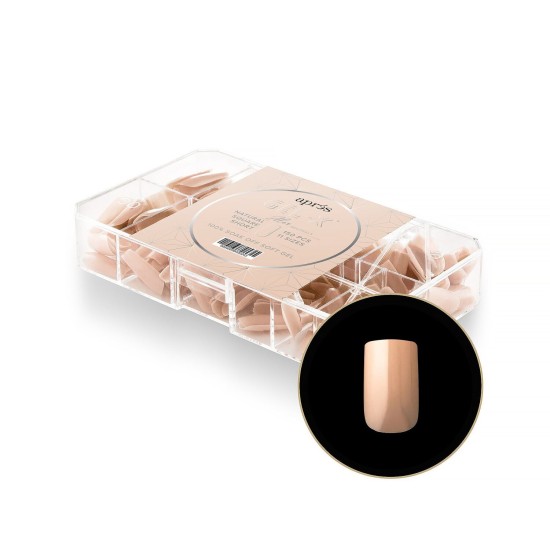 APRES Neutrals Alex Natural Square Short Box 150pcs