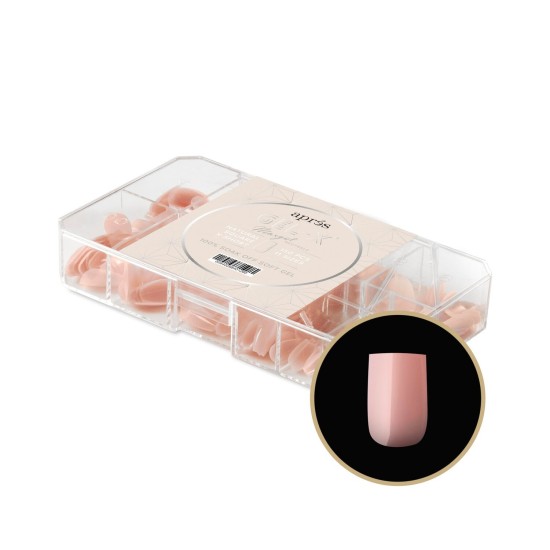 APRES Gel-X® Neutrals Natrual Margot Square Extra Short 150pcs