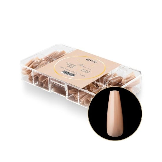 APRES Neutrals Alex Sculpted Coffin Long 150pcs
