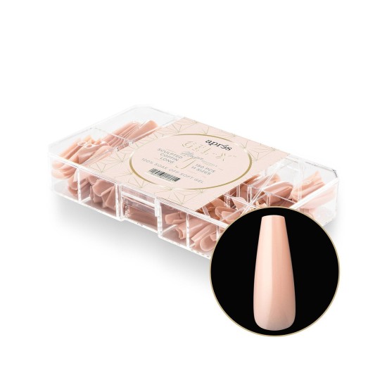 APRÉS Gel-X Neutrals Maisie Sculpted Coffin Long, 150pc