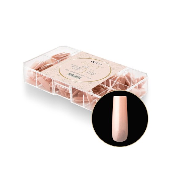 APRÉS Gel-X Neutrals Lila Sculpted Square Long, 150pc 